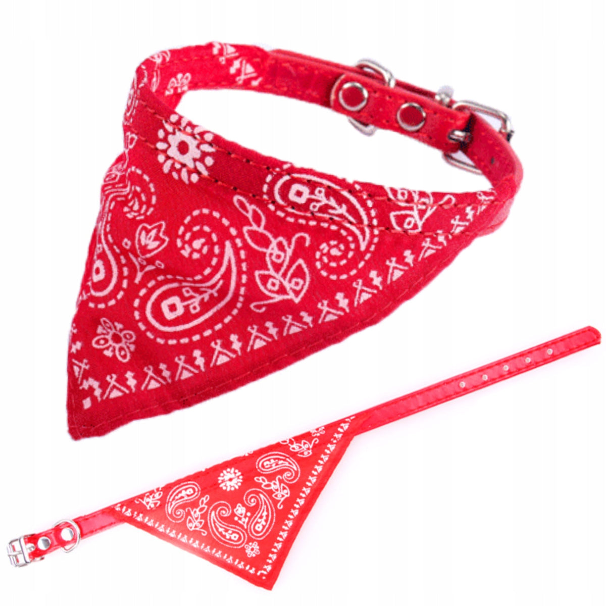 COLLAR WITH BANDANA DOG AND CAT COLLAR ADJUSTABLE WITH ESKIN SIZE S
