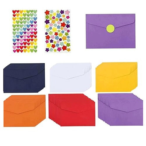 COLORFUL ENVELOPES MINI 60 PIECES WITH GIFT STICKERS BIRTHDAY FOR Wedding