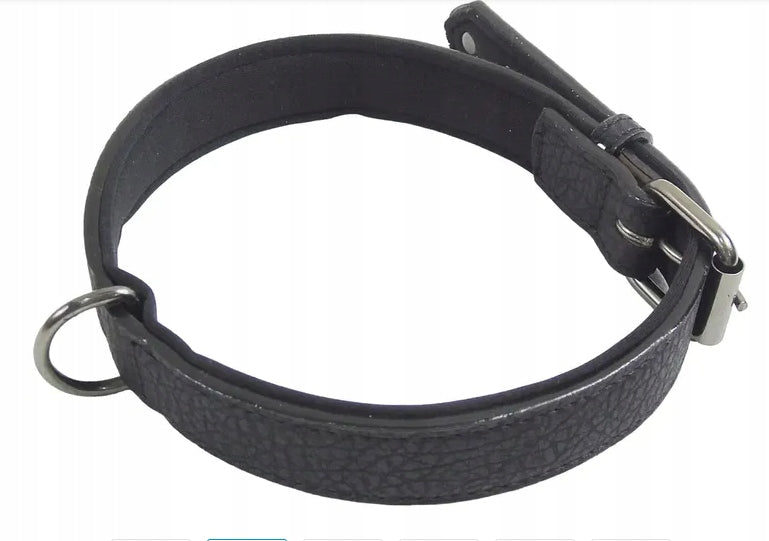 COMFORTABLE Double COLLAR for Dog ECO-LEATHER M 26-33cm Packaging status original