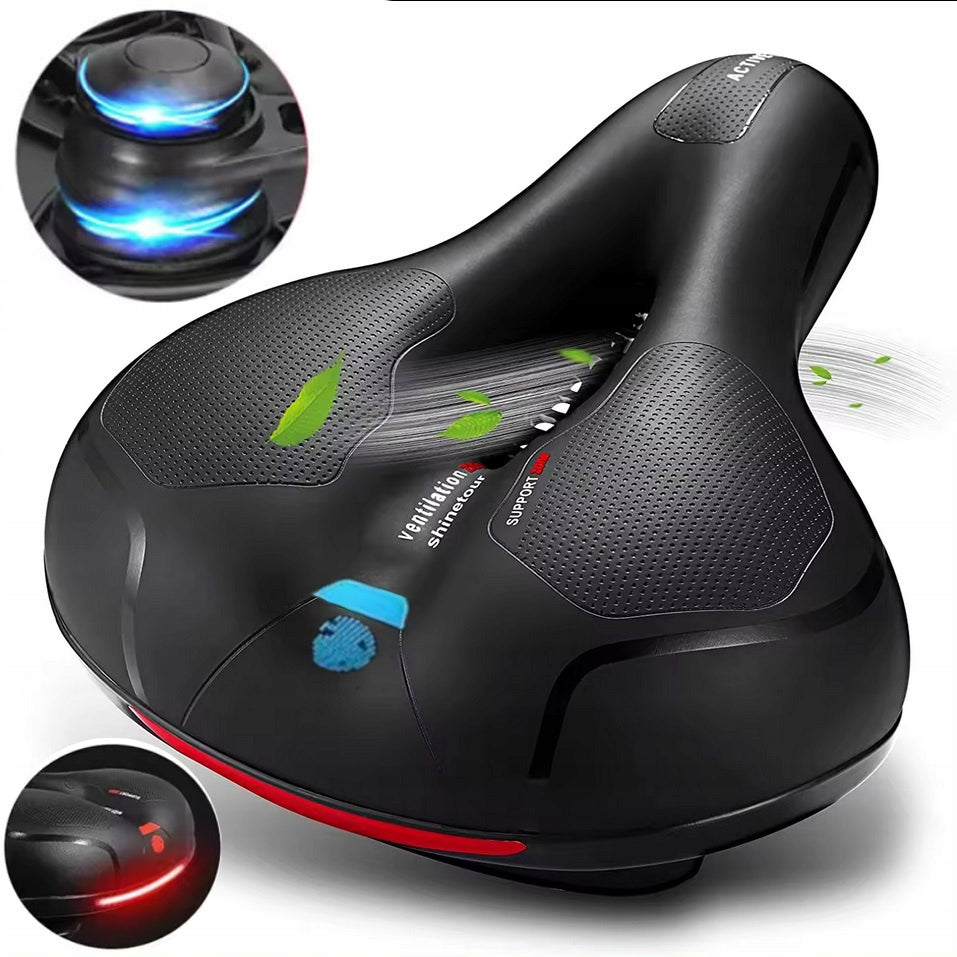 COMFORTABLE SPORTS BICYCLE SADDLE SOFT WIDE EXTRA VENTILATION BLUE
