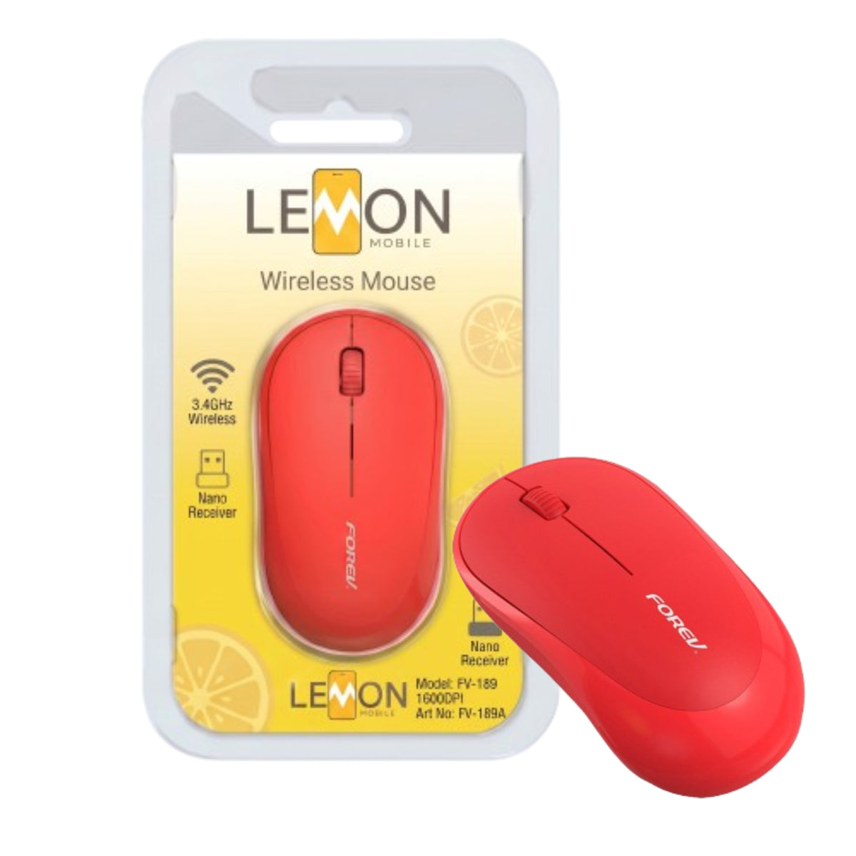 COMFORTABLE WIRELESS MOUSE DEEP RED IDEAL FOR DESK AND TRAVEL