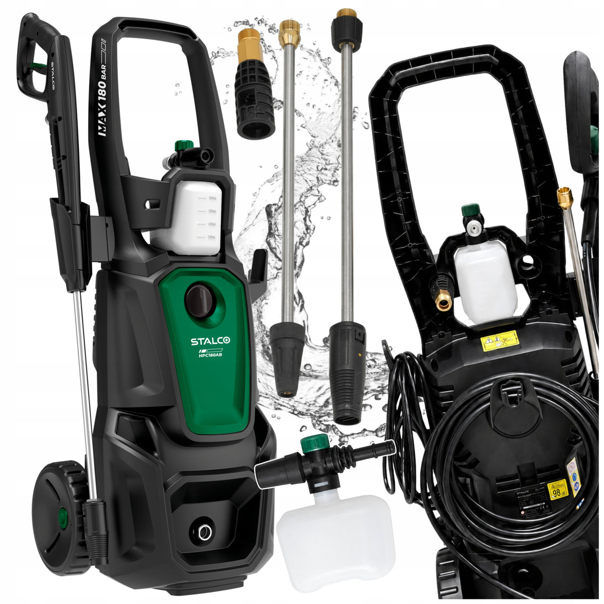 COMPACT PRESSURE WASHER 2500W ALUMINUM PUMP FOAMER STRONG STALCO