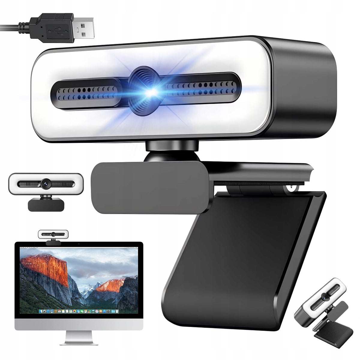 COMPUTER WEBCAM WITH FILL LAMP BEAUTIFYING FILTER