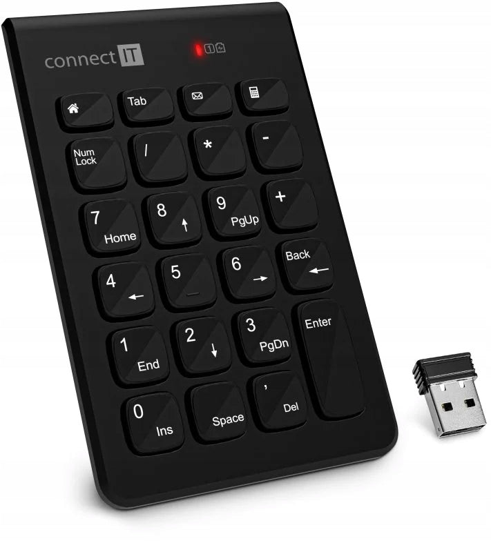 CONNECT IT NumCALC bezdrátová numerická klávesnice, černá