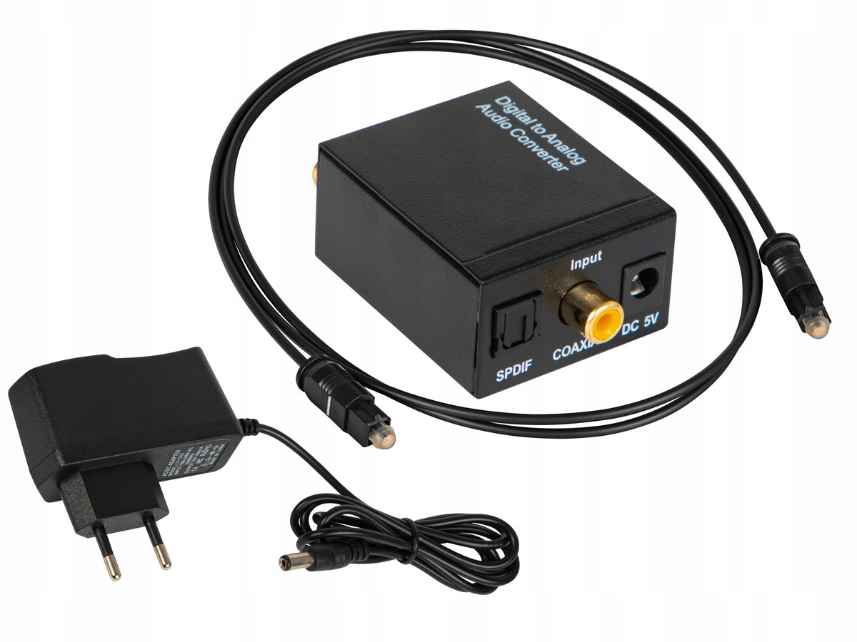 CONVERTER ADAPTER OPTICAL ADAPTER COAXIAL TOSLINK 2x RCA CINCH AUDIO Packaging status original