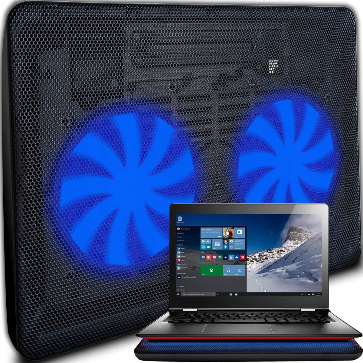 COOLING STAND LAPTOP PAD 12-15,4" LED TILT ADJUSTMENT Packaging status original