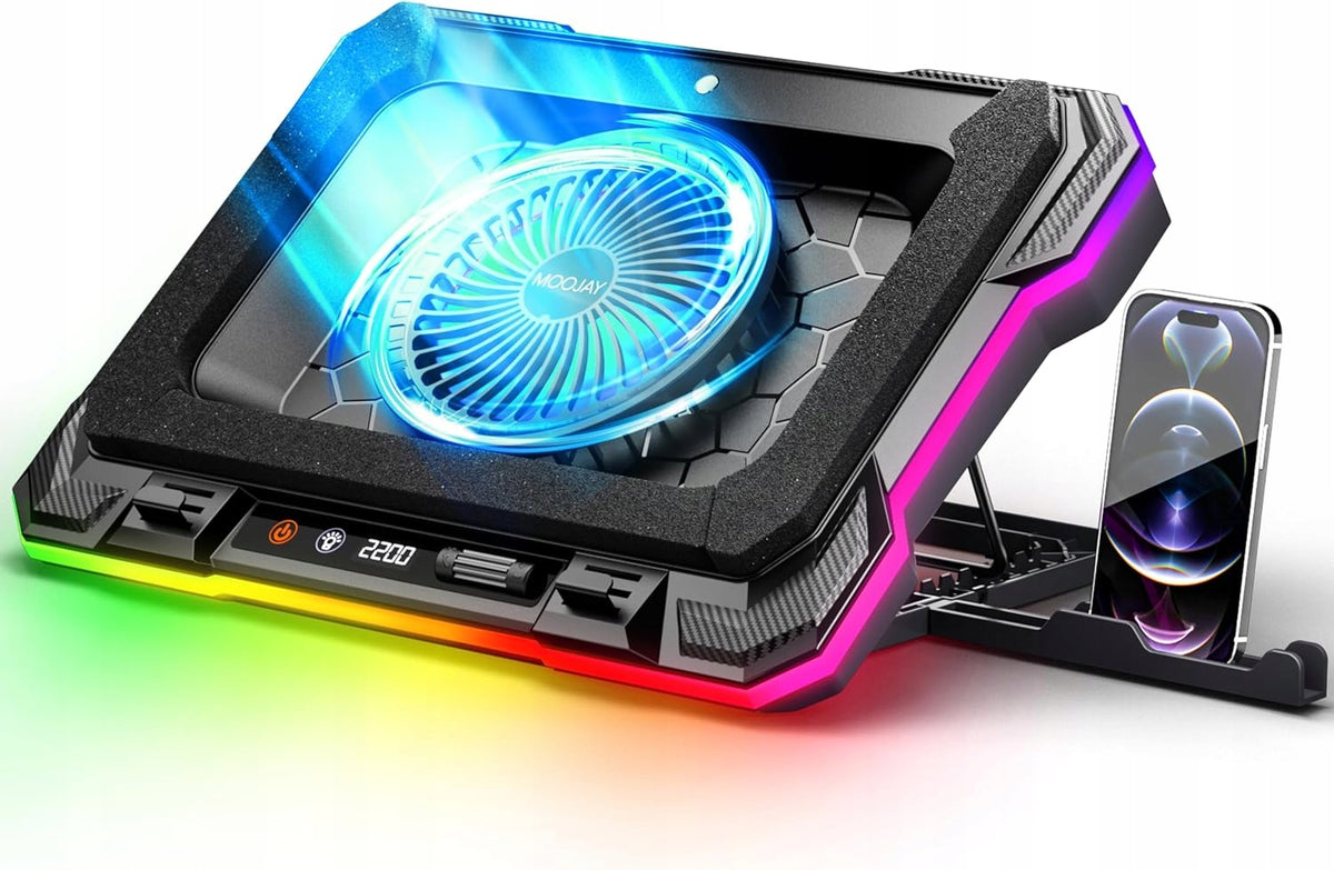 COOLING STAND USB RGB POWERFUL FAN 14-19" PHONE STAND