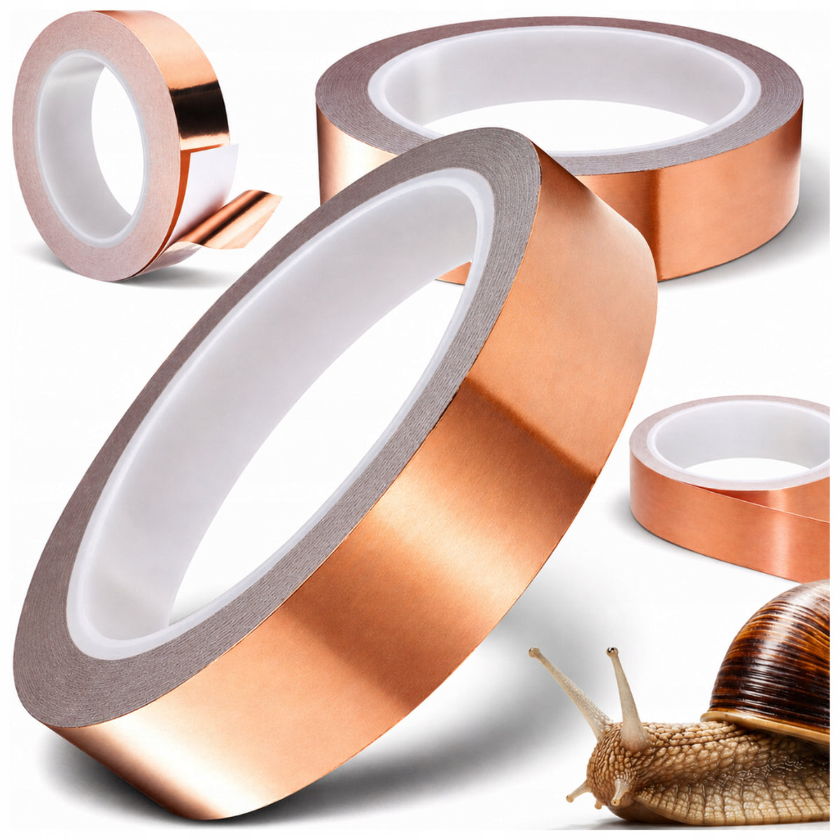 COPPER TAPE FOR SELF-ADHESIVE SNAILS REPELLING AGAINST SNAILS 10M