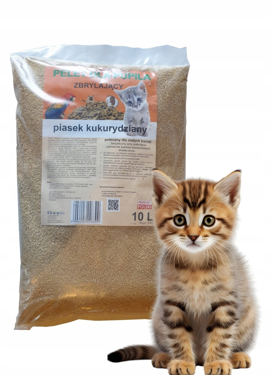CORN SAND CLUMPING VERY FINE CAT LITTER 20L 2% OFF!