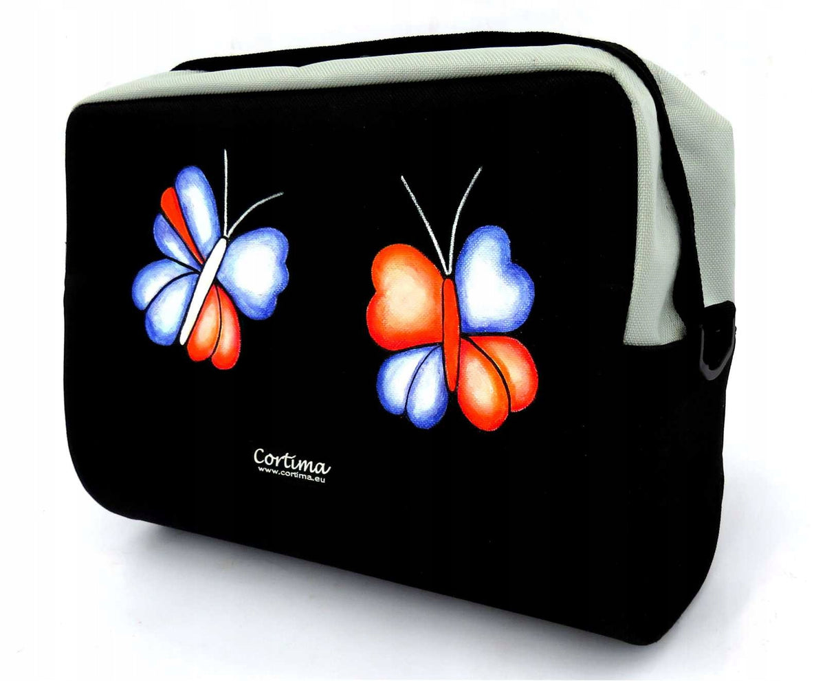 CORTIMA BICYCLE BAG BICYCLE POUCH FOR HANDLEBAR 'CLICK' hand painted Color black