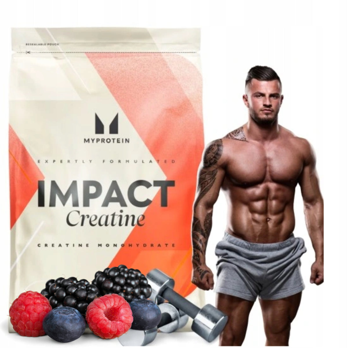 CREATINE MONOHYDRATE 100G strength power MYPROTEIN HIT FOREST FRUIT