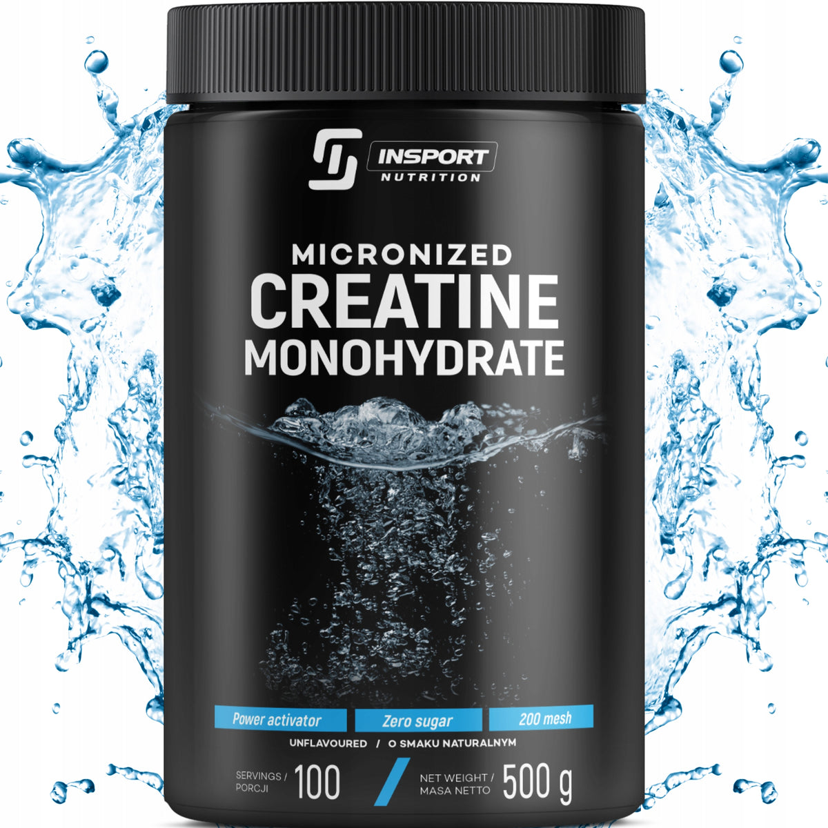 CREATINE Monohydrate 500g MICRONIZED Well SOLUBLE | INSPORT Packaging status original