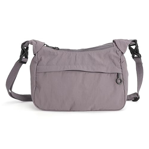 CROSSBODY BAG WOMEN'S NYLON MINIMALIST GREY CASUAL