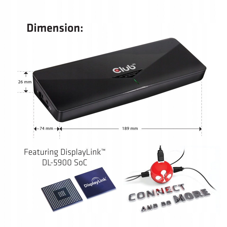 CSV-3103D USB A to HDMI DP DVI RJ45 Adapter Manufacturer CLUB3D