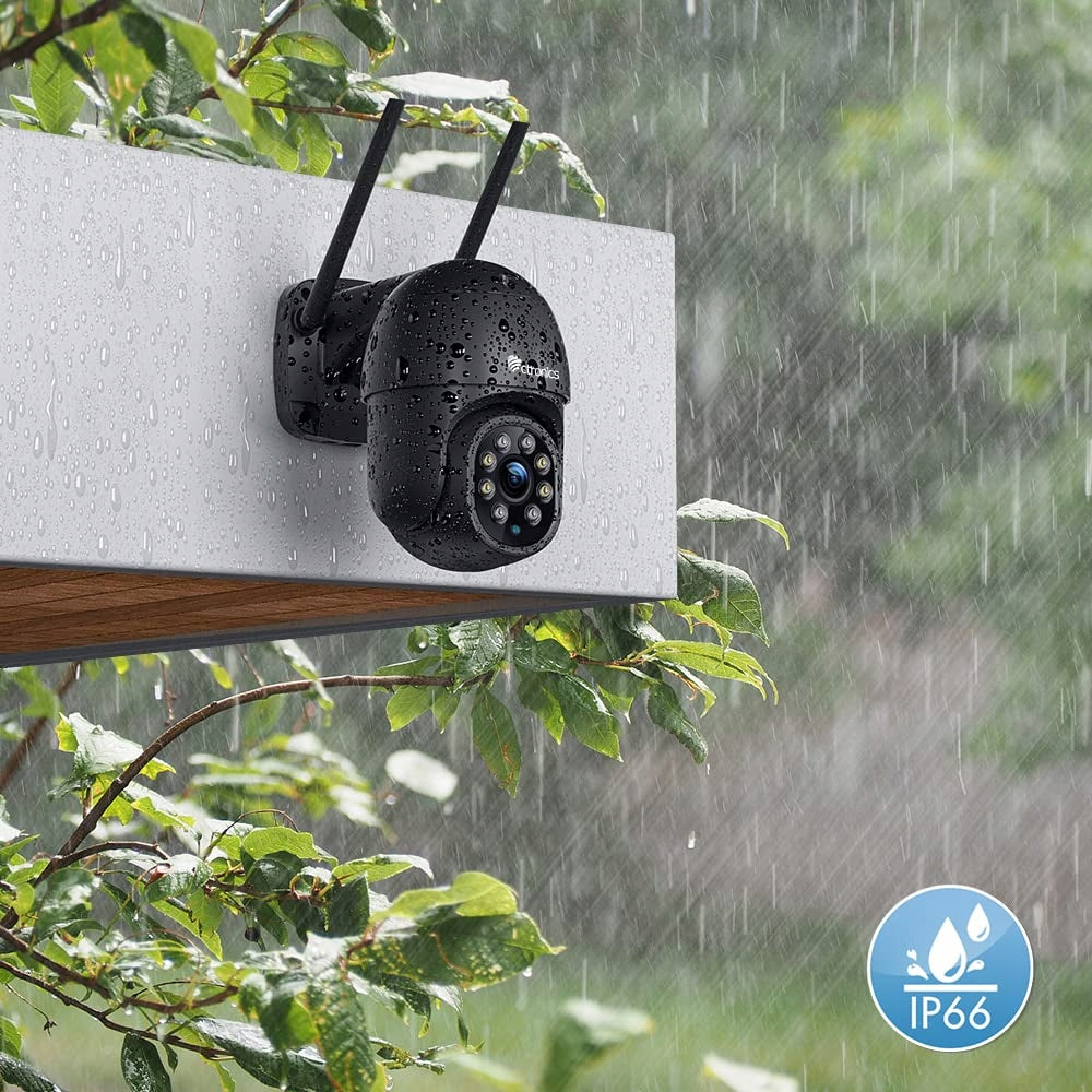 CTRONICS PTZ 2K WiFi IP Outdoor Camera with Person Detection and Audio Packaging status original