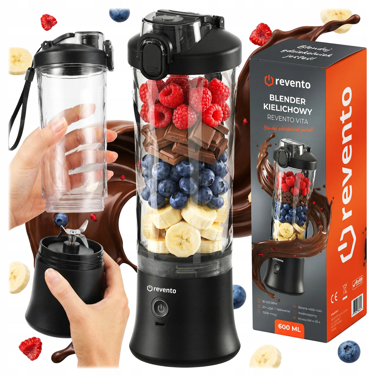 CUP BLENDER PORTABLE WIRELESS USB FOR PERSONAL SMOOTHIE 600ML
