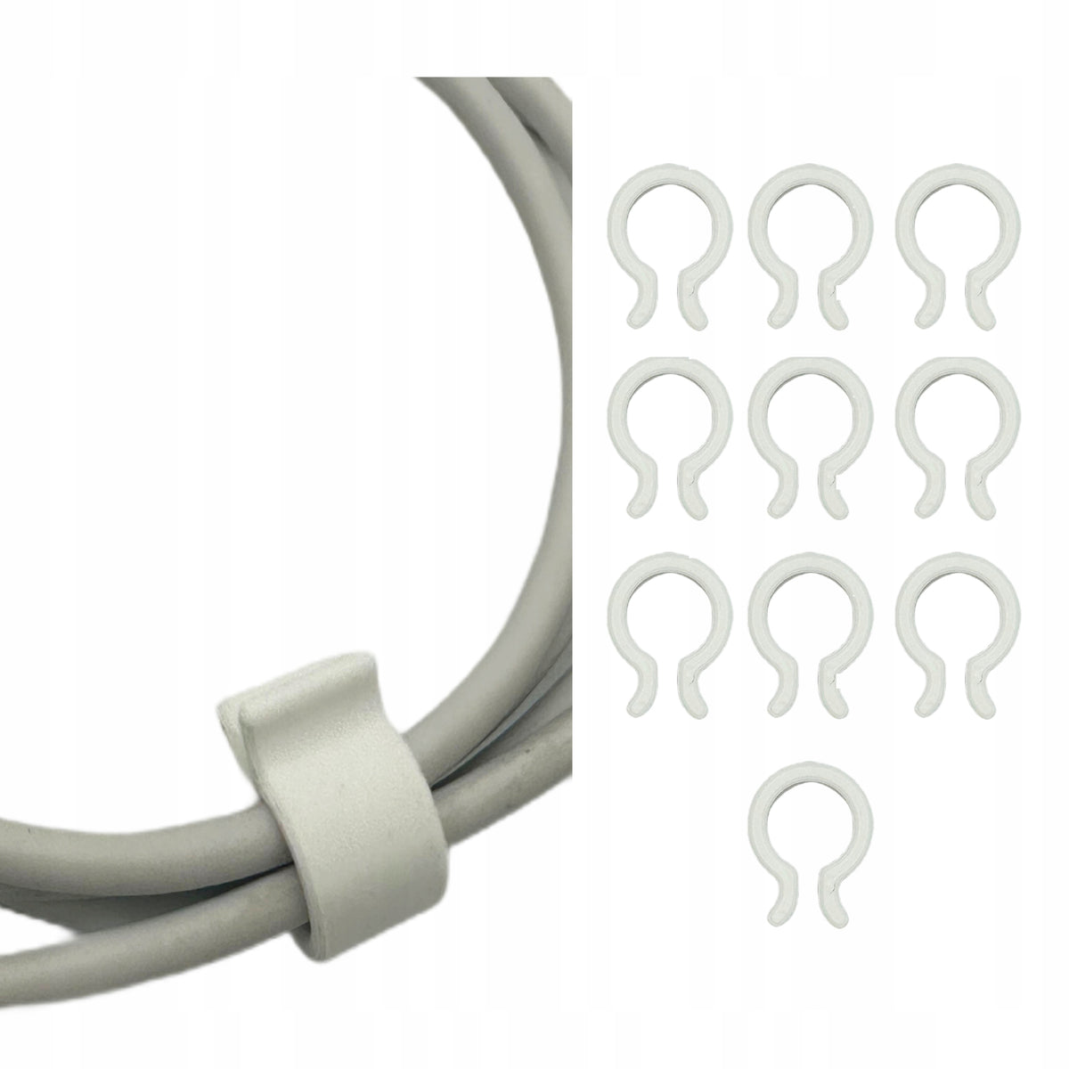 Cable Clip Holder Cable Clips Set of 10 White