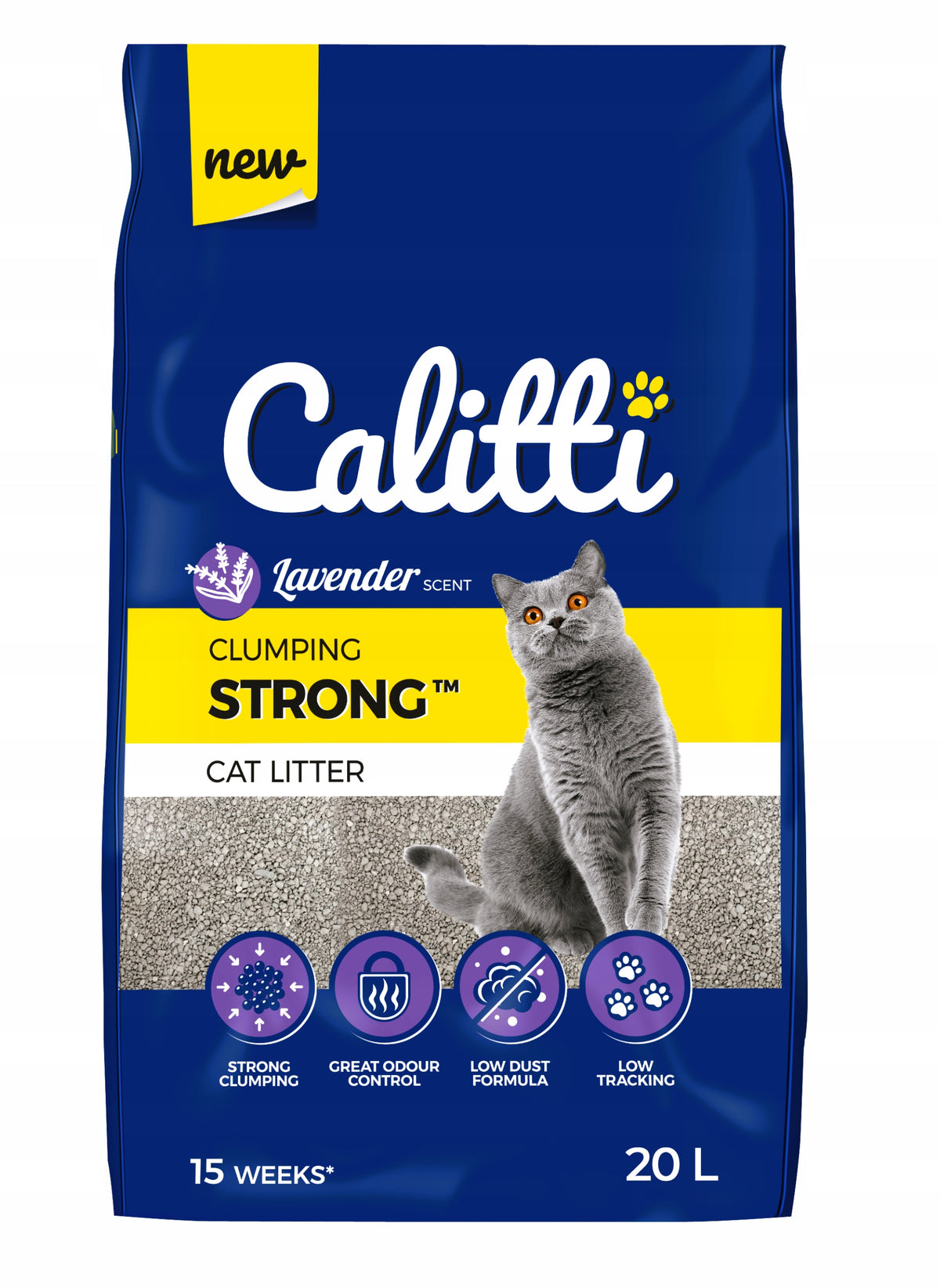 Calitti Strong Lavender bentonite litter 20L