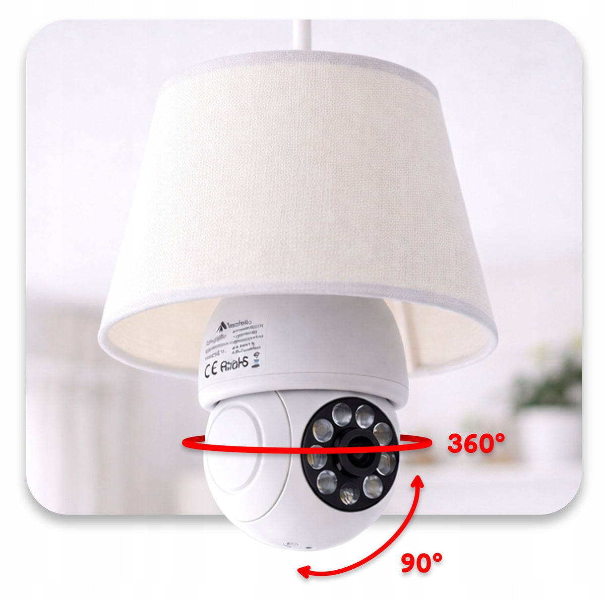 Camera Bulb Rotating Thread E27 EMP PTZ Wi-Fi Tuya Monitoring in Lamp Packaging status original