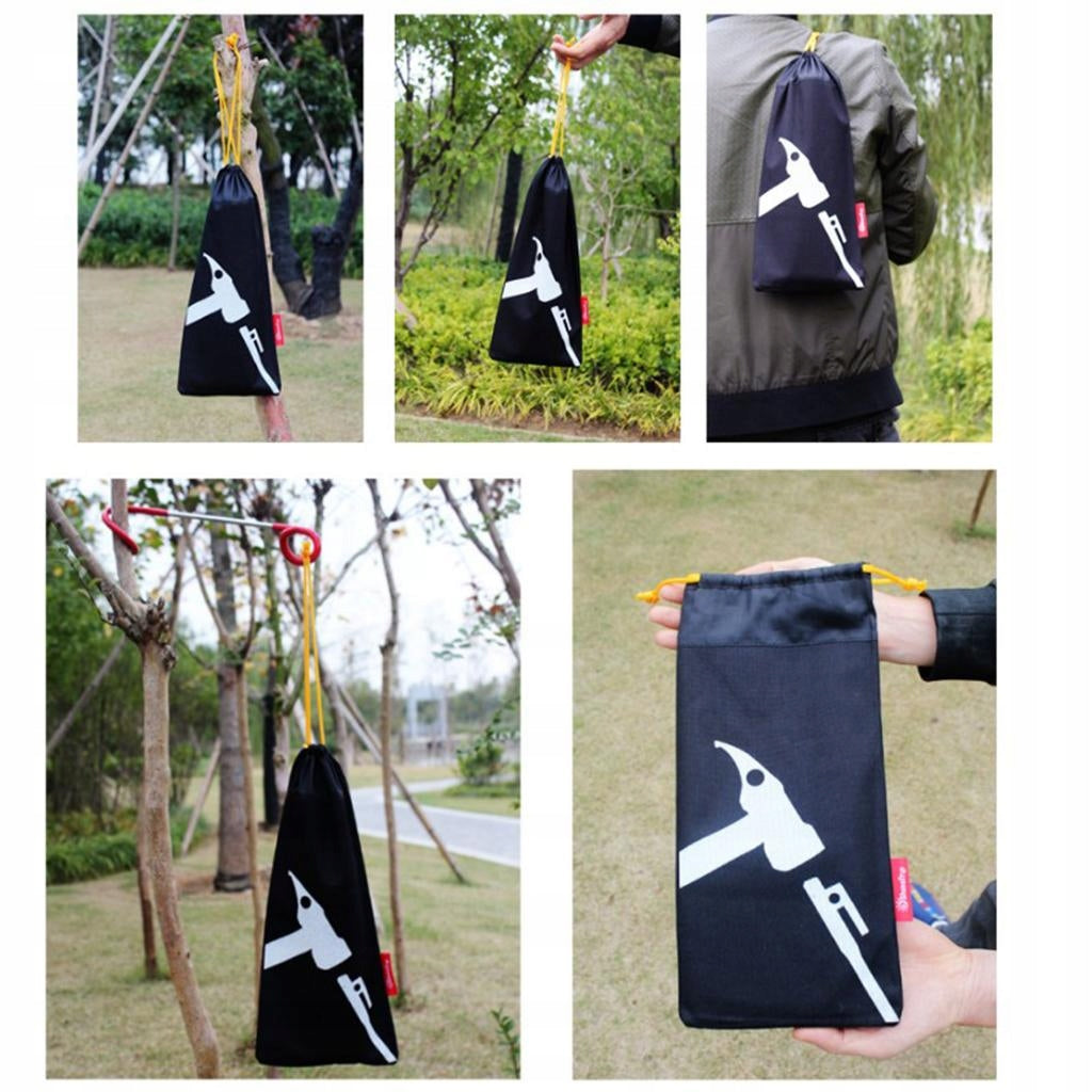 Camping Oxford Cloth Drawstring Storage Pouch Peg Nail Stake Packaging status original