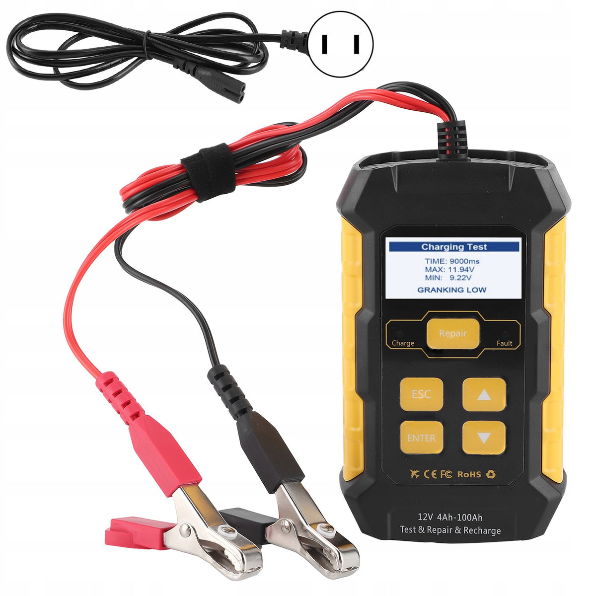 Car Battery Tester Charger Maintenance Analyzer