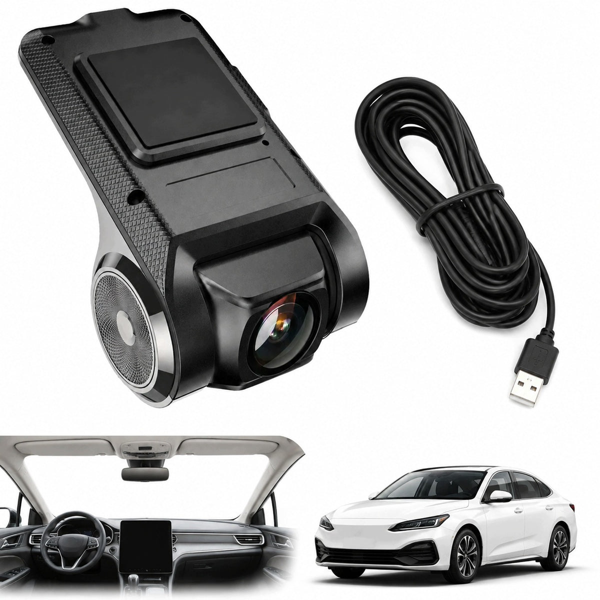 Car DVR Camera 1080P, 170°, Night Vision, Cyclic Recording