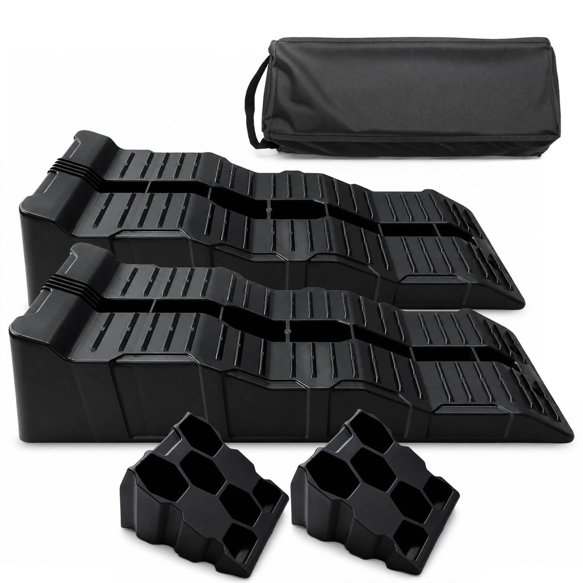 Car Raids Ramps 5T 2pcs Workshop Driveway Wedges Car Bag