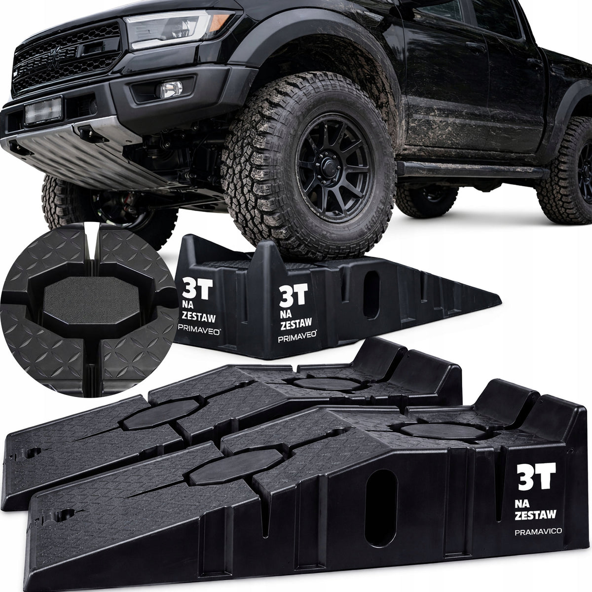 Car Raids Workshop Ramp3 tons 22cm 2pcs XXL Non-slip
