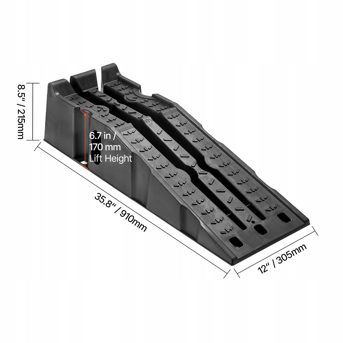 Car Ramps Plastic 2Pcs Lifting Height 17CM Lifting Capacity 3629KG Manufacturer code TSWXPDSL66I