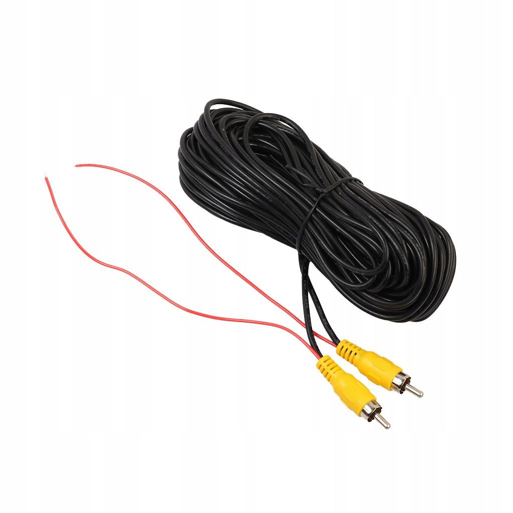 Car Reverse Rear View Parking Camera Video Cable With Detection Wire 20ft