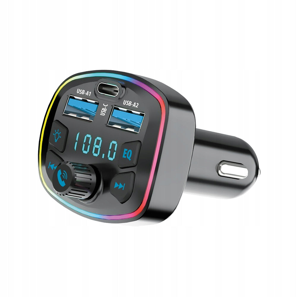 Car charger FM transmitter for Xiaomi Redmi Note 14 Pro 5G Color black