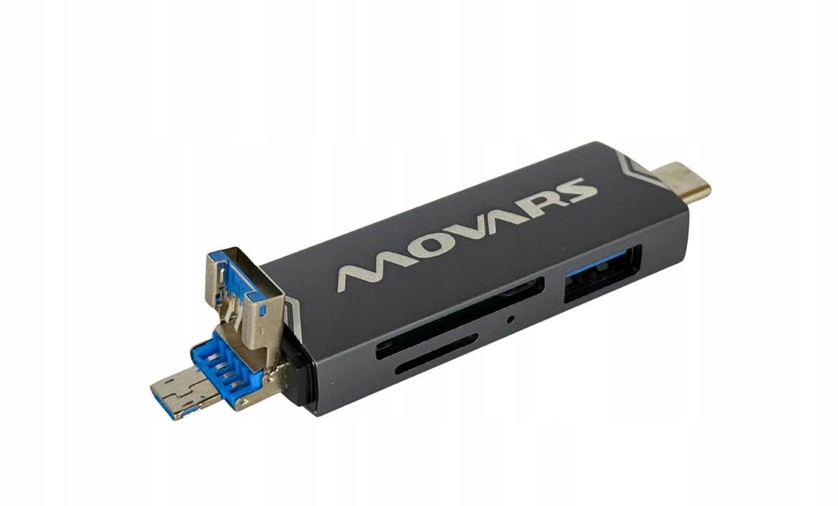 Card Reader 6in1 USB 3.0 USB-C microUSB SD microSD OTG fast transfer
