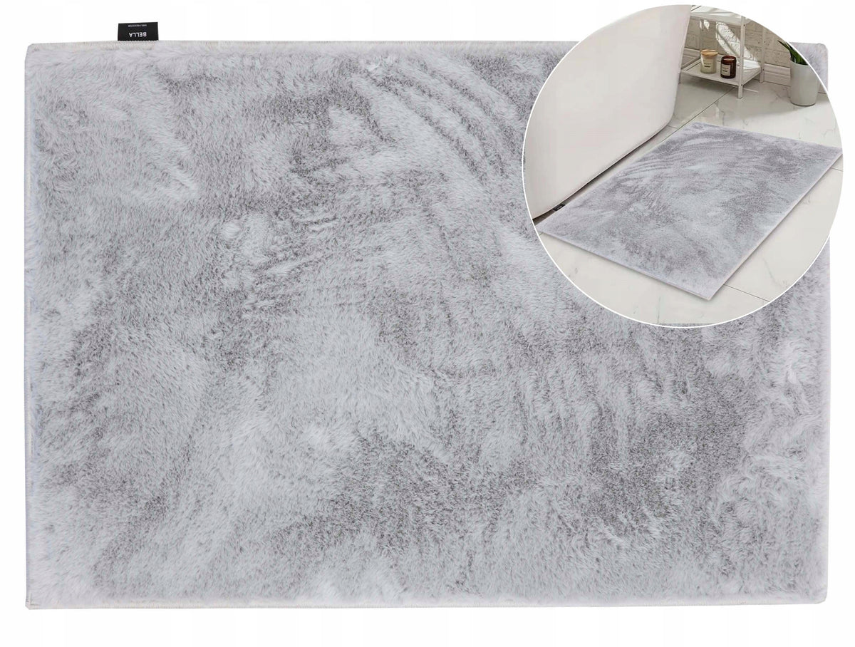 Carpet for Bathroom Soft Rabbit Anti-slip Plush Grey 60x90 cm