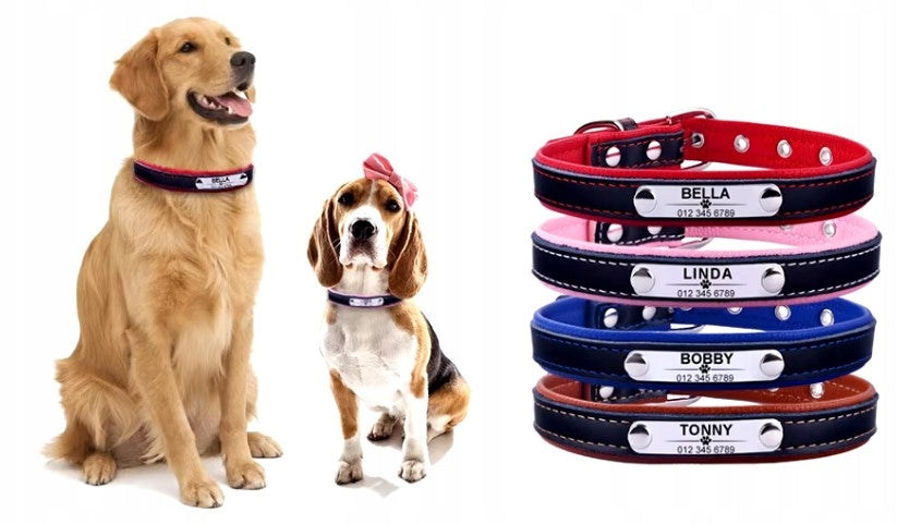 Cat Dog Collar Personalized Name + Phone Number M Brown Manufacturer code ObrożaID