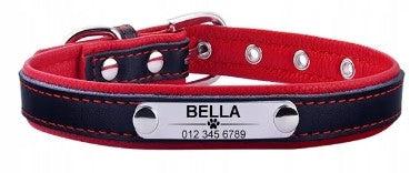 Cat Dog Collar Personalized Name + Phone Number XS Red