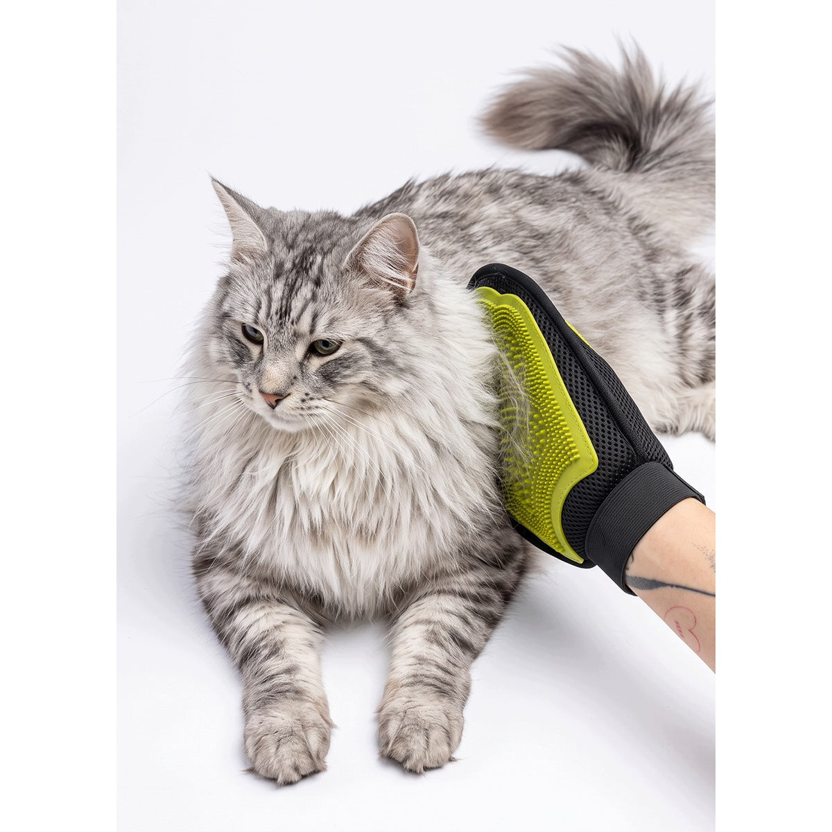 Cat Dog Combing Glove Double Sided Green Manufacturer code P2