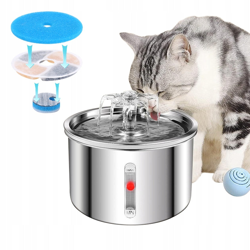 Cat Dog Fountain Drinking Water Drinker Dispenser 2000ml Bowl Filter
