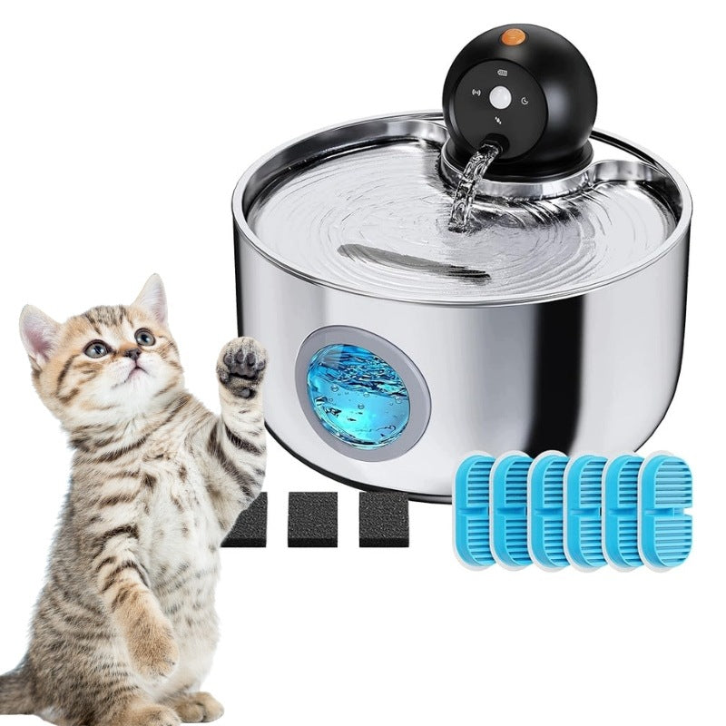 Cat Fountain 2,6 L Wireless Water Dispenser with Motion Sensor