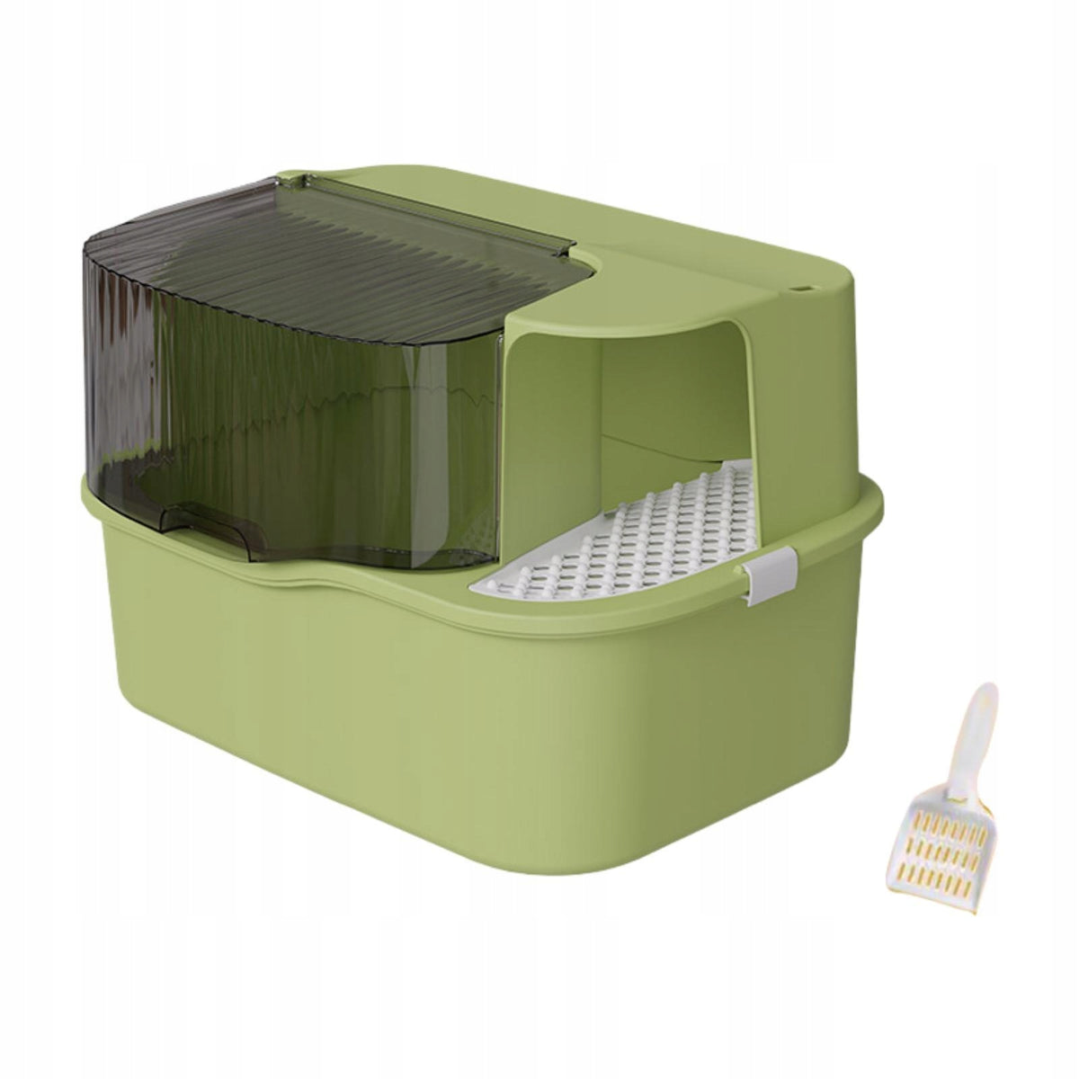 Cat Litter Box Cat Litter Container Cat Toilet Sand Box for Indoor Green