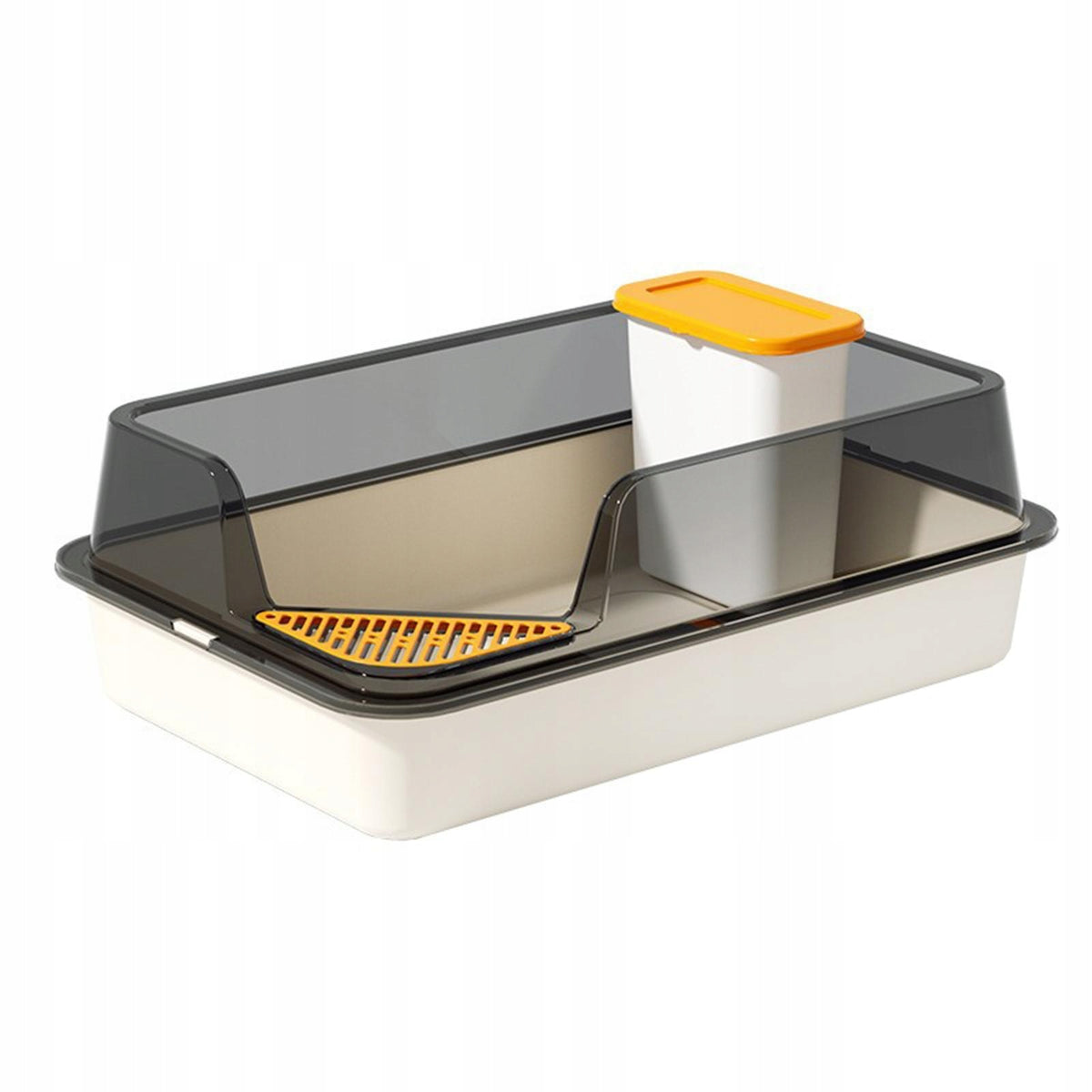 Cat Litter Box Container Easy to Clean High Sides Bedpan with Scatter