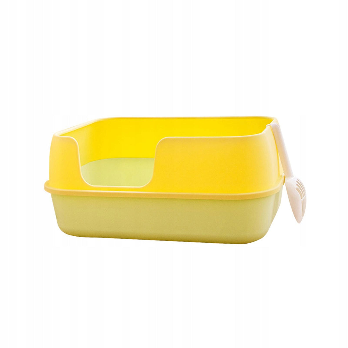 Cat Litter Box, Kitten Litter Tray, Durable Splash Proof, Removable Green Packaging status original