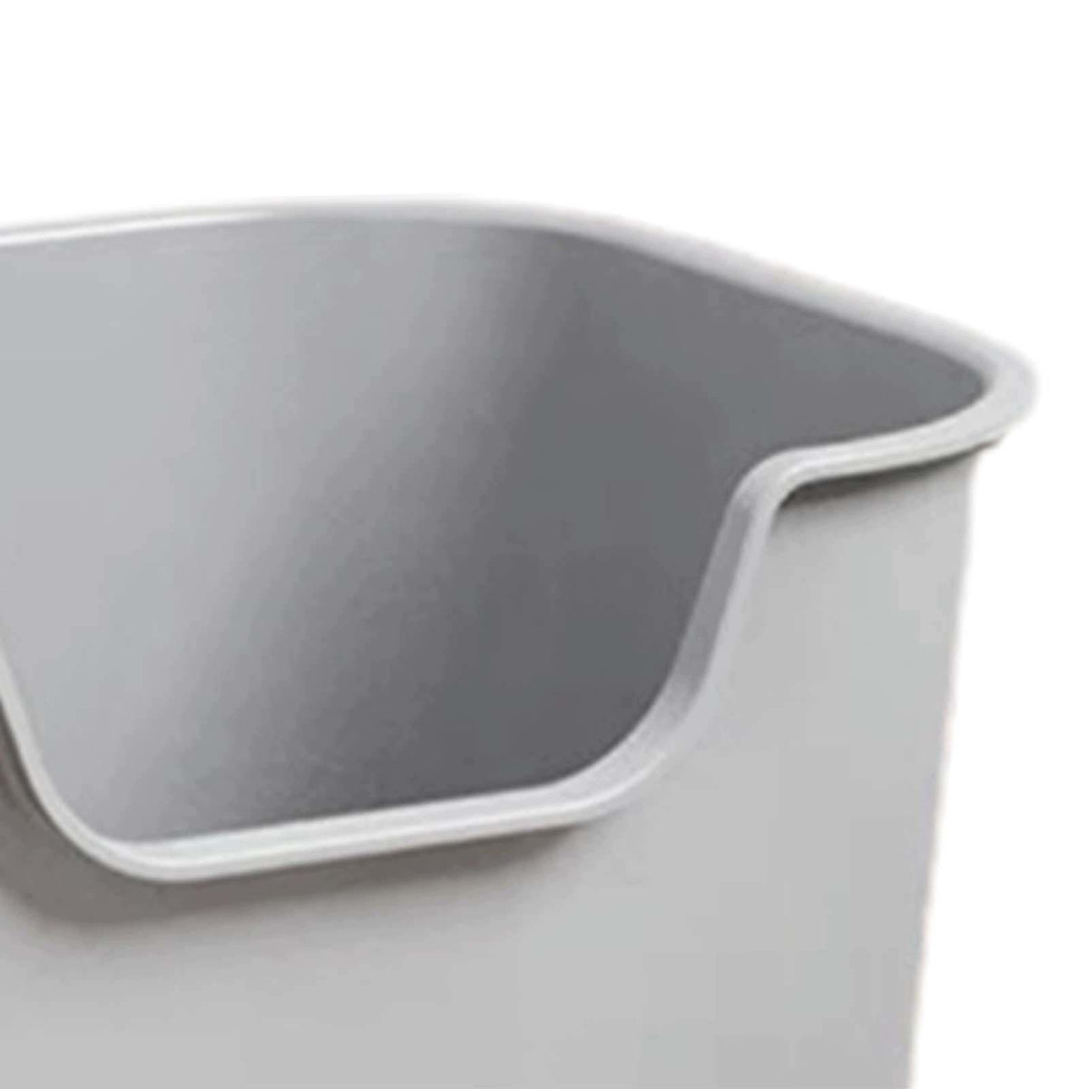 Cat Litter Box Sand Box Container Kitten Toilet Cat Bedpan with High Gray Packaging status original