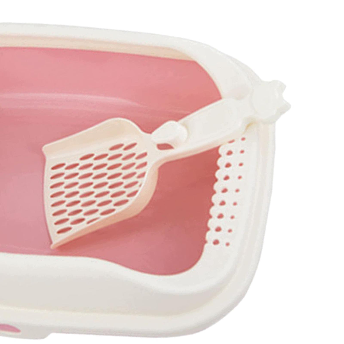 Cat Litter Box Splashproof Cat Litter Container Toilet Open Top Pet pink S Packaging status original