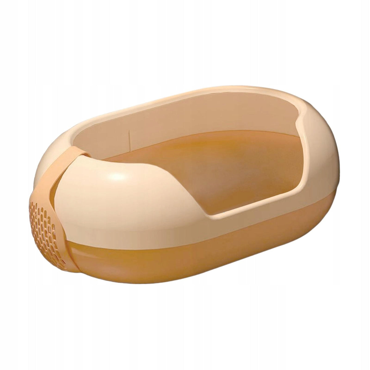 Cat Litter Box with High Sides Splashproof Durable Detachable Pet violet Packaging status original