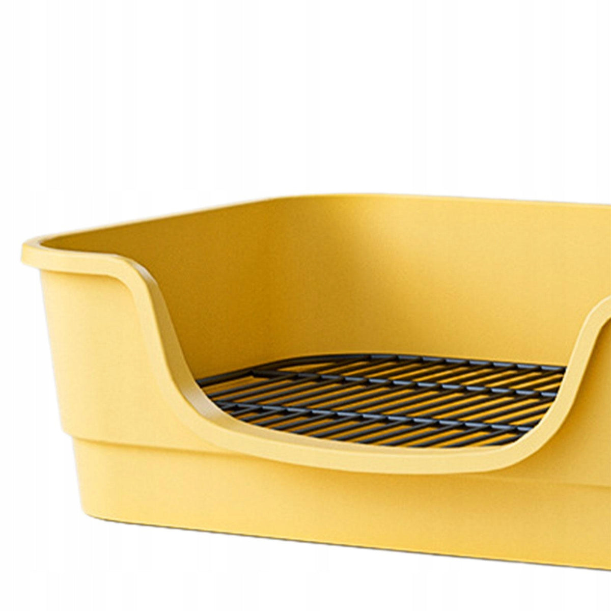Cat Litter Box with Scoop Low Entry Multi Cat Litter Box Easy Carry yellow Packaging status original