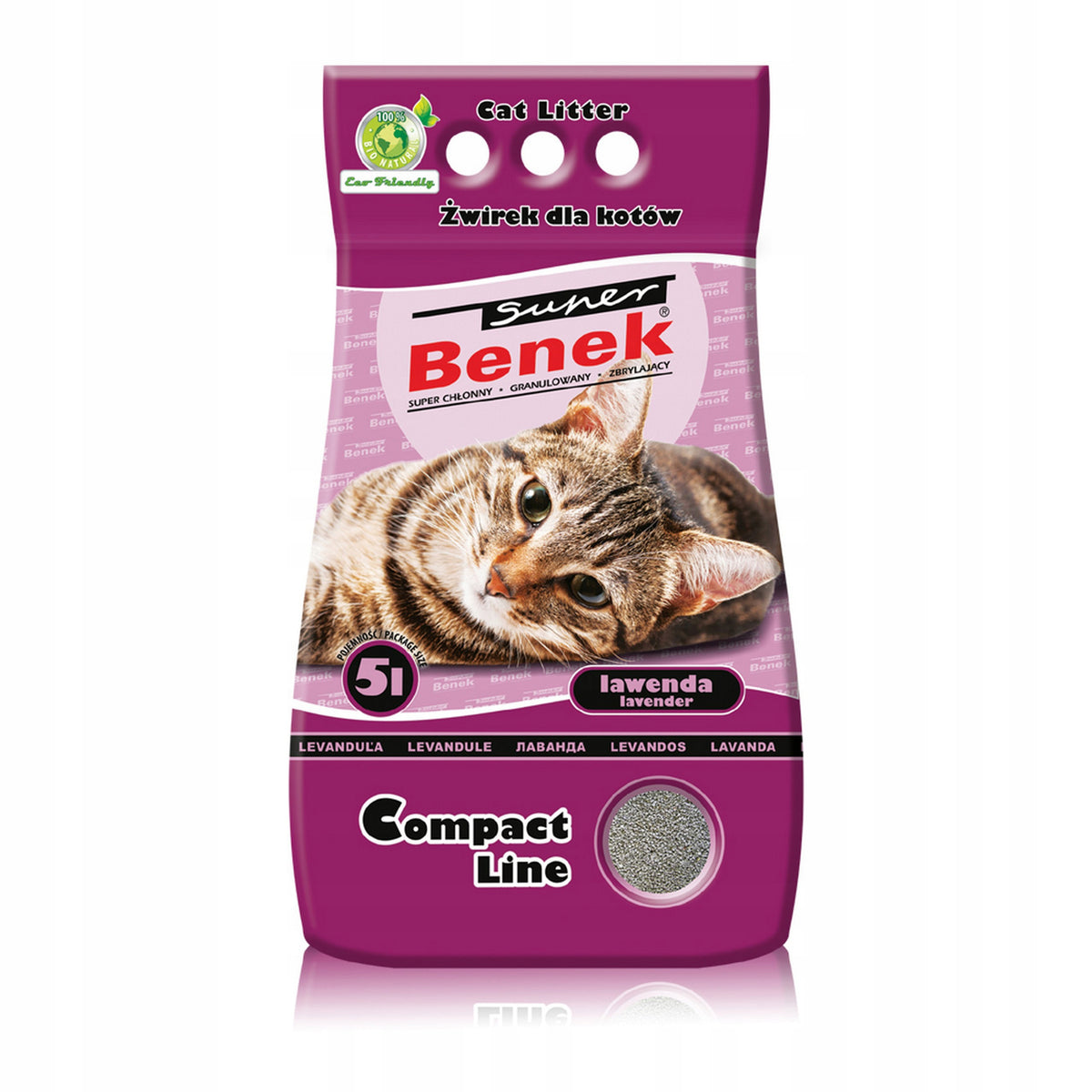 Cat Litter Super Benek Compact Lavender 2X 5L