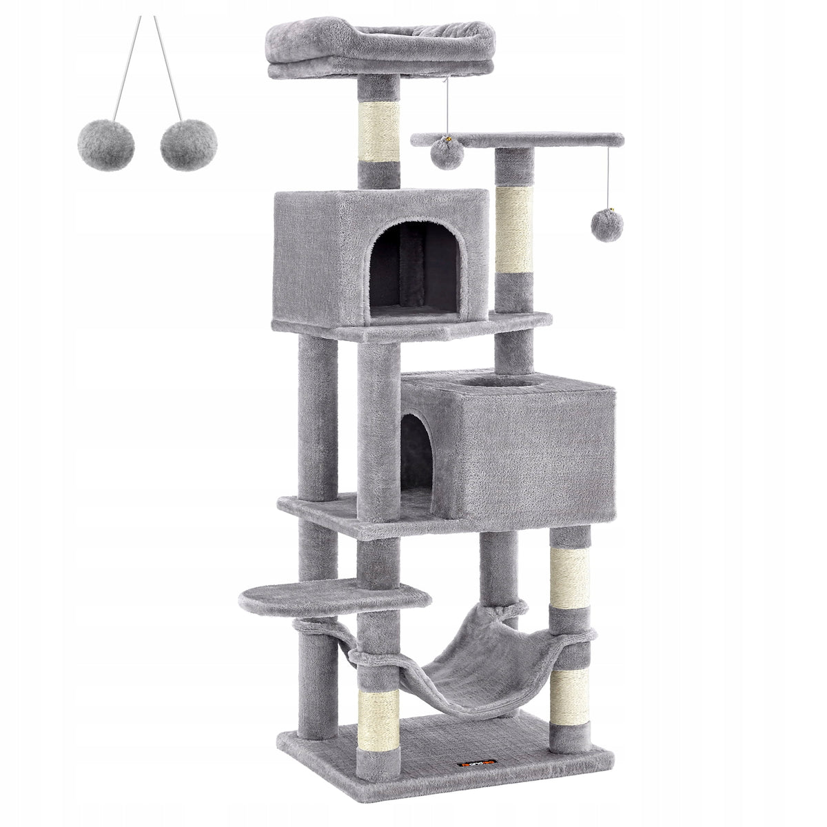 Cat Scratcher Multi-Level Platform Bed Light Grey