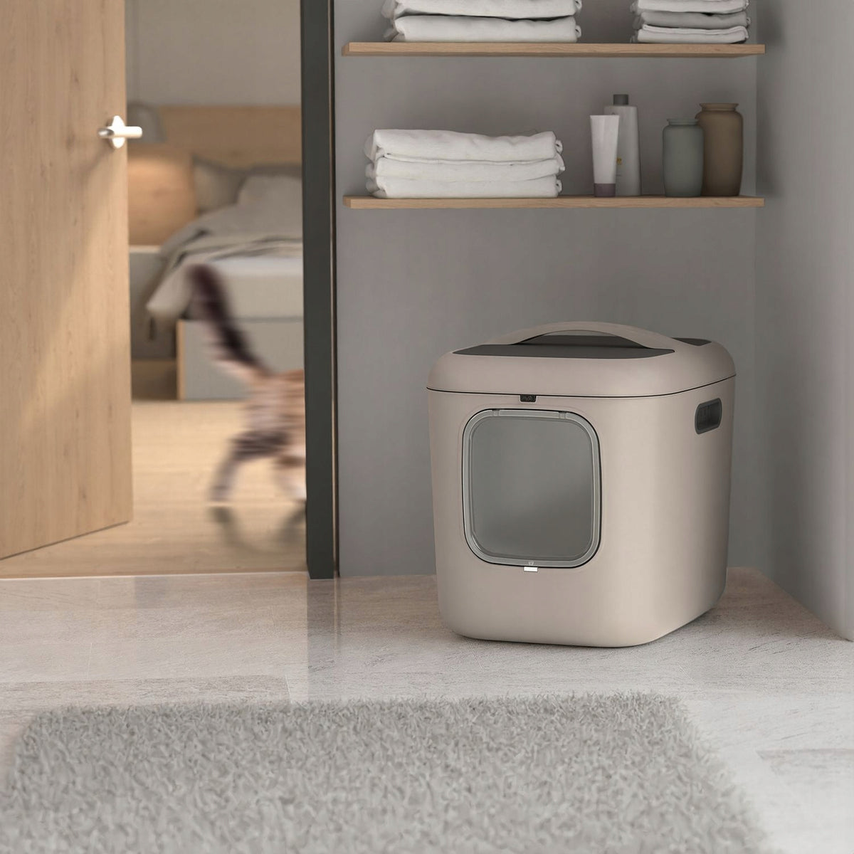 Cat litter box Rotho White XL - cappuccino Manufacturer code 4006607422WS