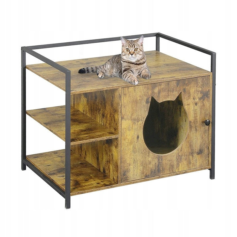 Cat litter box cabinet Cottage Storage Furniture Lockable Loft