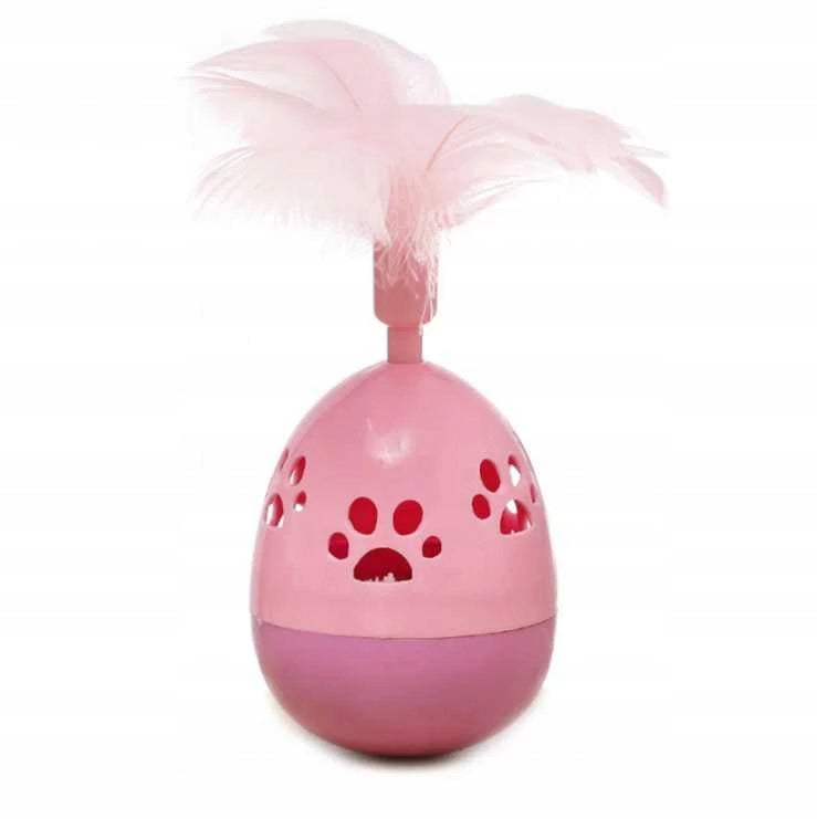 Cat toy INTERACTIVE BUBBLE RISE egg with feather and bell Manufacturer code 048984
